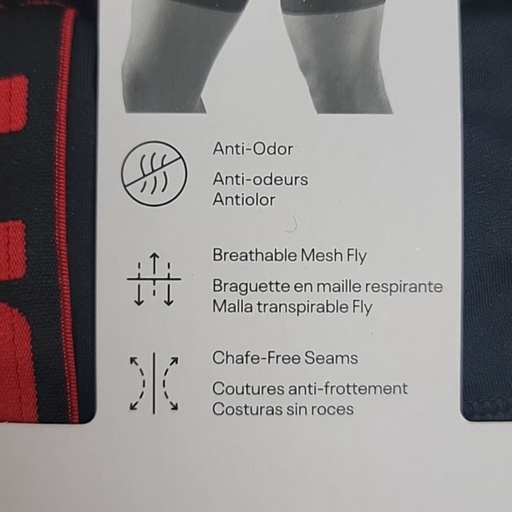 UNDER ARMOUR NEW UA Original Boxerjock 2 Pk. 6 Inch Black Red Boxer Brief 3XL - Picture 3 of 7